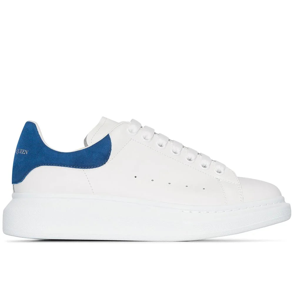 Alexander Mcqueen "Raised Sole White Navy Suede"